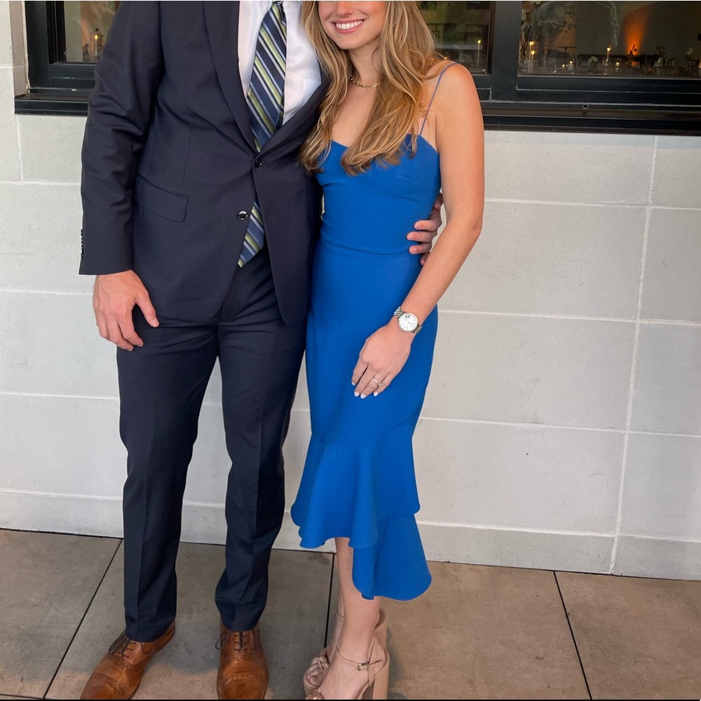 Blue midi dress